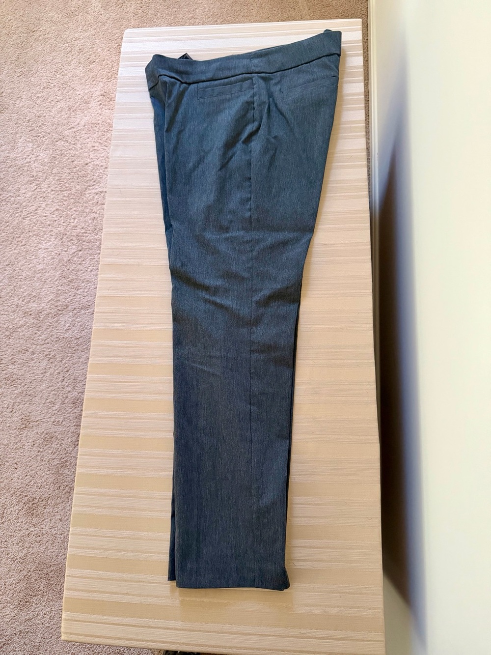 Liz Claiborne Women's Straight Leg Trousers in Charcoal Gray